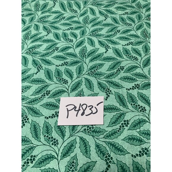 Jinny Beyer For RJR Mint Green Holly Leaf Fabric 19" x 42" Cotton Sewing Craftin - Picture 7 of 7